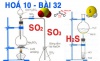 Hidro sunfua (H2S), Lưu huỳnh dioxit (SO2), Lưu huỳnh trioxit (SO3) tính chất hoá học và bài tập - hoá 10 bài 32